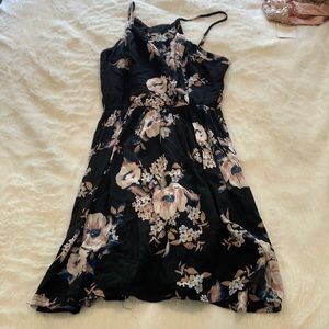 Black dress with flowers
